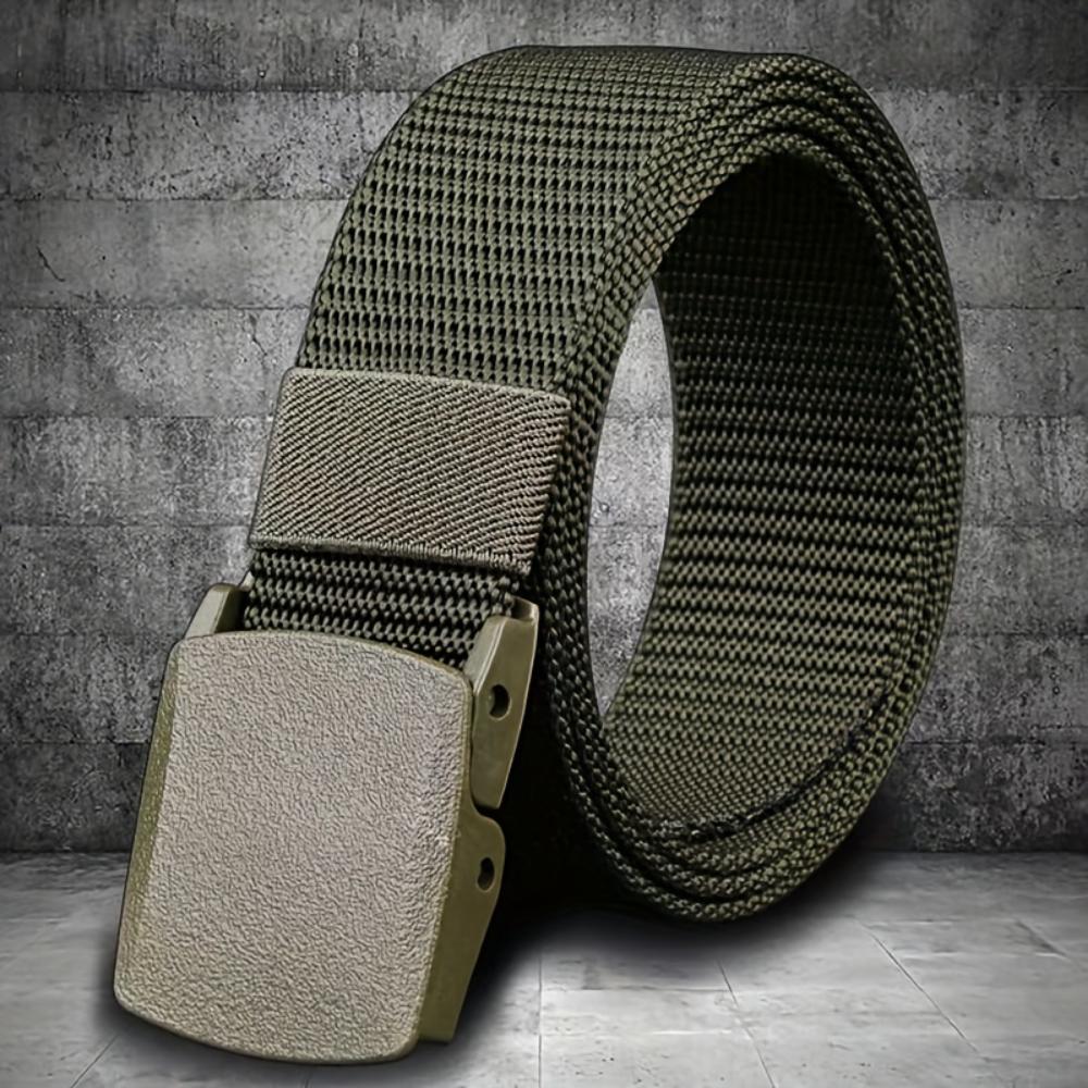 Men's and Women's Anti-Allergy Nylon Belt - Smooth Buckle for Casual, Formal, Outdoor and Daily Wear | Unisex Belt | Large Size Belt