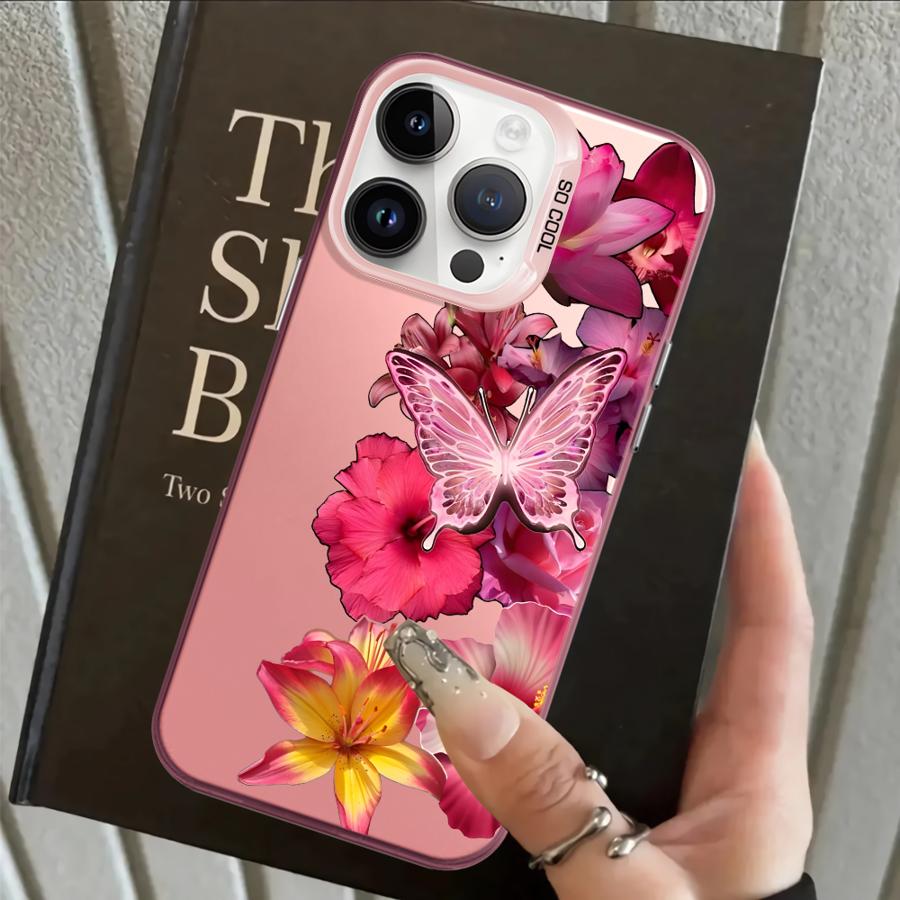 Back Phone Cover Case for iPhone 17 Pro Max 11 14 12 15 Plus XR 16 Air XS 13 Pro Cartoon Flower Art