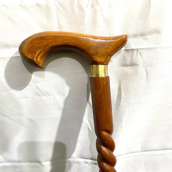 Handmade Shisham Wooden Walking Stick 91.44 cm Spiral Cane for Men Women