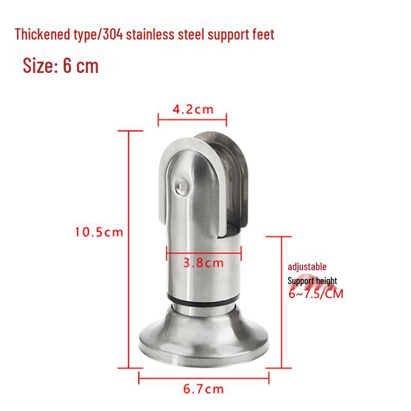Stainless Steel Public Toilet Partition Support Foot Bracket