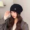 Thickened Slouchy Beanie Hat Breathable Warm Cold Headwear Korean Style Cap  Travel