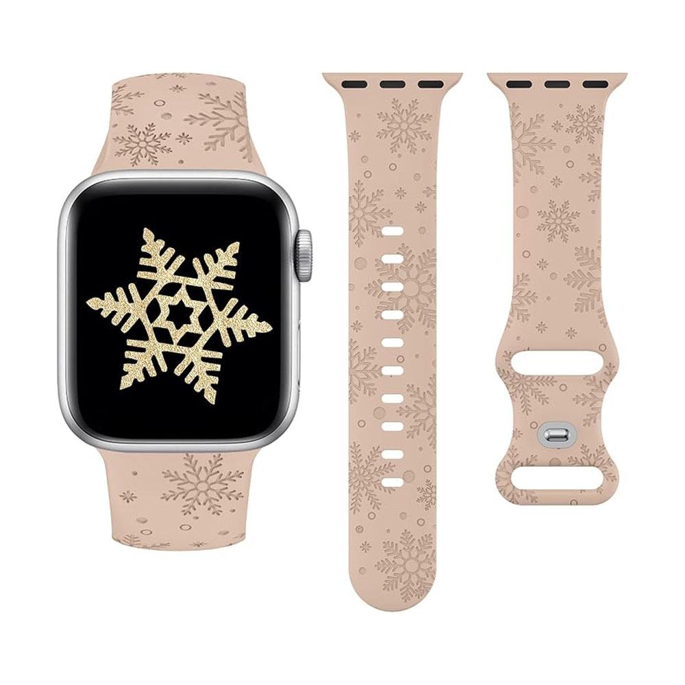 

Christmas Engraved Strap For Apple Watch Band 49mm 46mm 45mm 44mm 42mm 40 41 Bracelet correa IWatch Series 11 10 SE 9 8 7 Ultra 38 40 41 s10-42mm