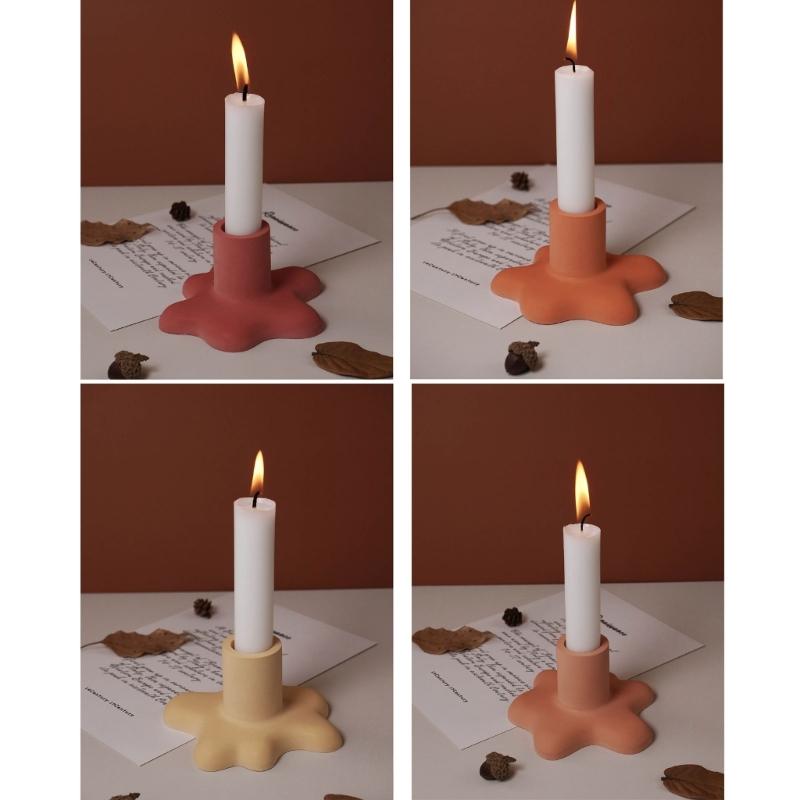 2-Pieces  Water Drop Candle Holder Mold for Resin Crafts Aromatherapy Candlestick Stand Mould Resin Casting Tool