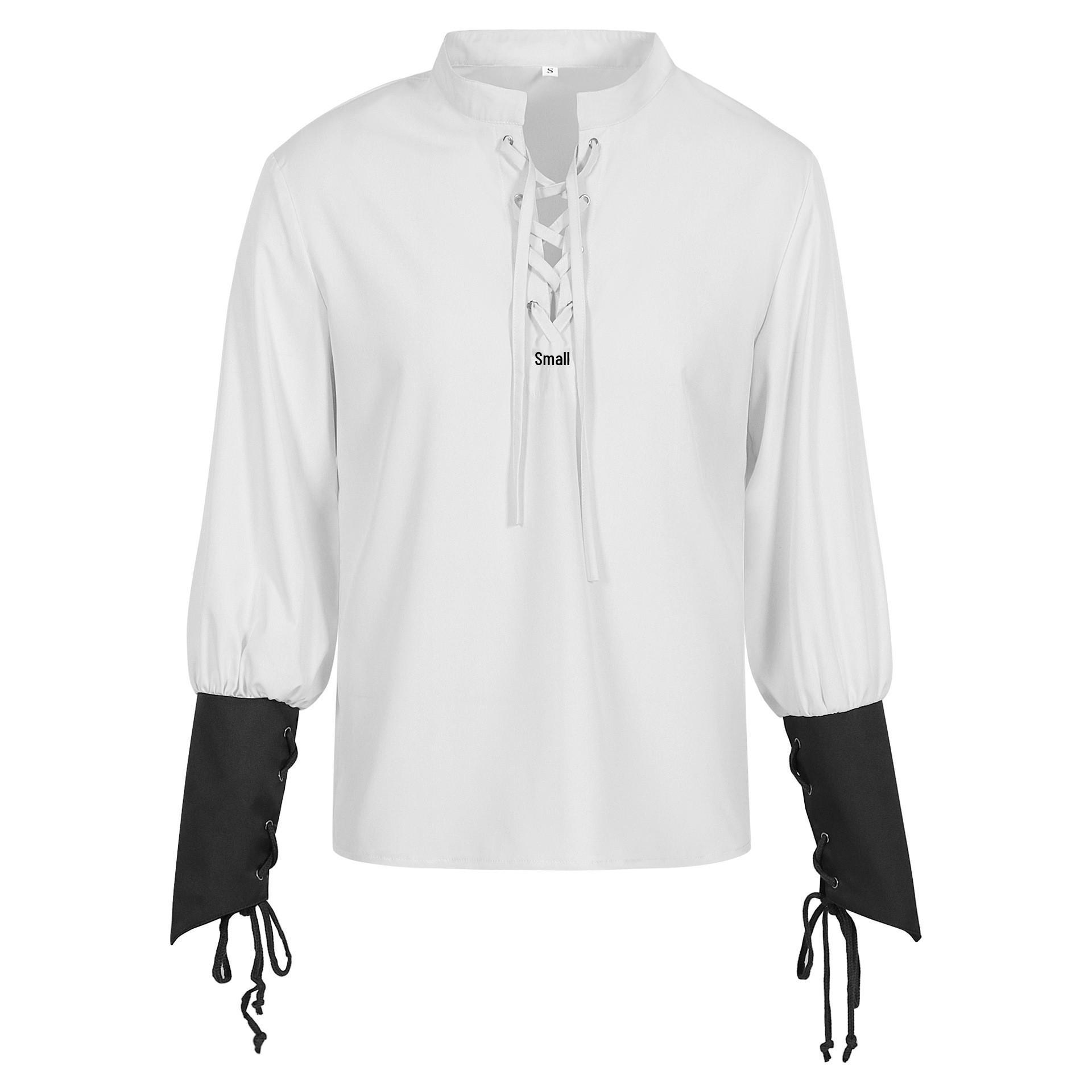 Men s Halloween Renaissance Medieval Steampunk Pirate Shirt XL