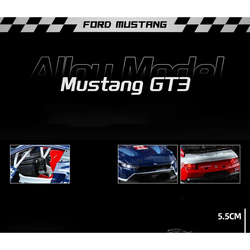 NEW 1/24 Ford Mustang GT Alloy Racing Car Model Toy Diecasts Metal Casting Sound and Light Car Toys For Children Vehicle