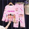 New Demon Hunters Children's Pajamas Long Sleeve Cartoon Girls Babies Middle and Older Children's Loungewear Set