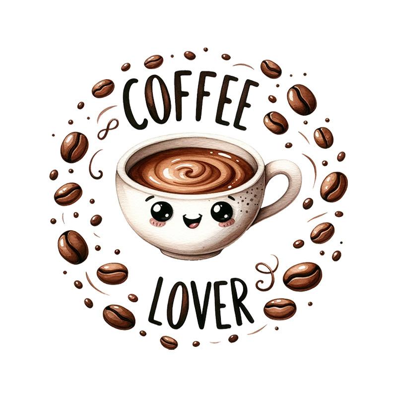 

Coffee Cup Wall Sticker for Cafe Restaurant Living Room Home Decor 26x28cm різнокольоровий