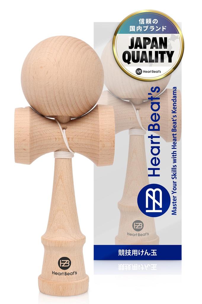 [Competitive Kendama with Monochrome Colors for Drills] Kendama Kendama Mystical Monochrome Natural [Heart Beat's]