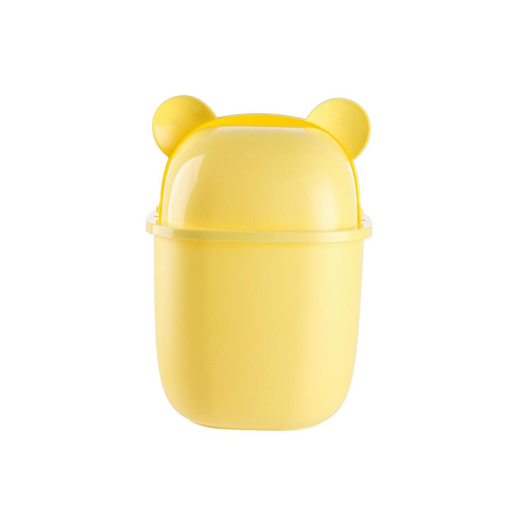 Cute Bear-Shaped Desktop Trash Bin for Office or Home Use