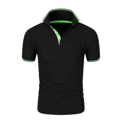 Polo Estiva da Uomo a Maniche Corte Tinta Unita Cotone Maniche Corte Gioventù Popolare Casual Colletto