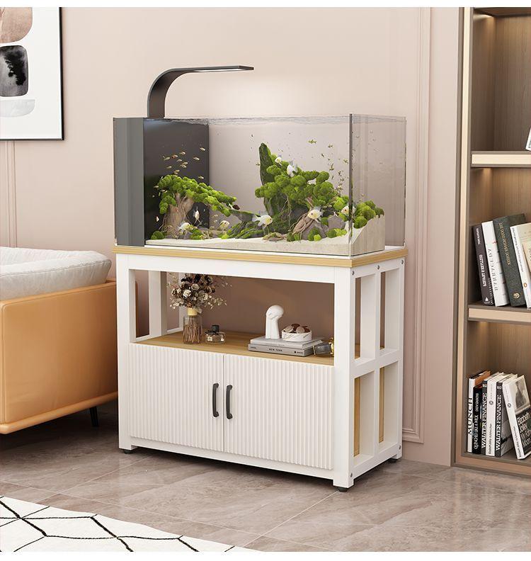 Ultra-Clear Glass Fish Tank with Integrated Stand and No-Change Water System