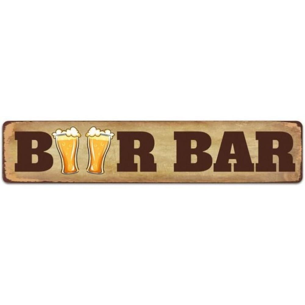 Retro Metal Wall Art for Home Office Beer Bar Decor
