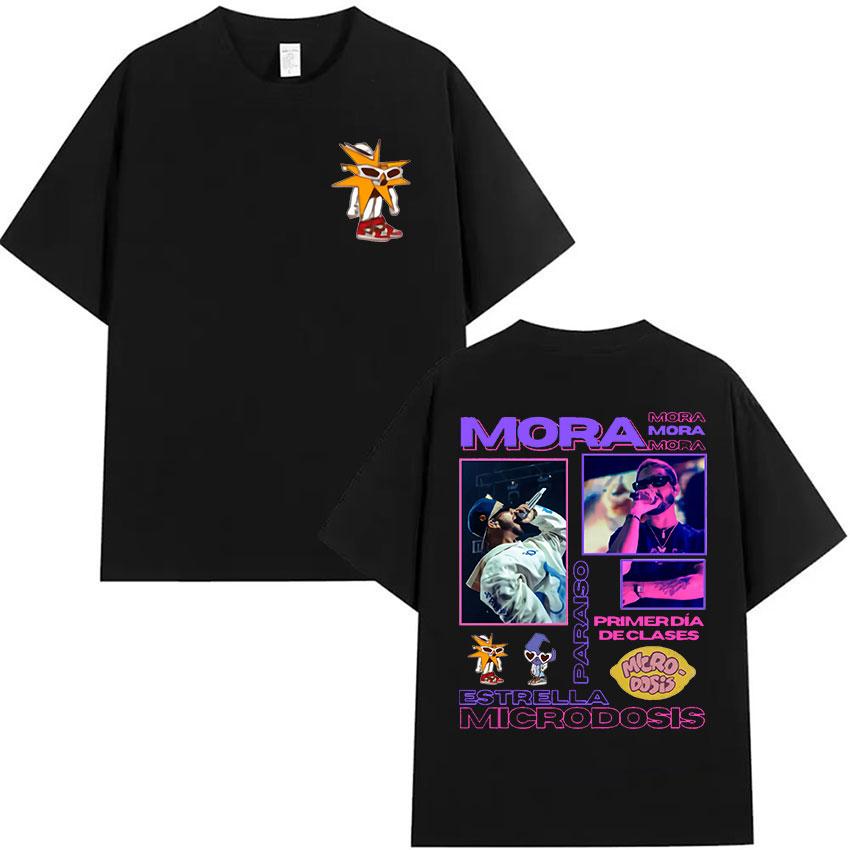 New Short Sleeved Round Neck Y2k Tshirt Men Clothing New in Top  Tees Mens TShirt Camisetas Rapper MORA Album 2025 Merch