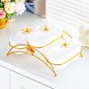 Elegant Compartmentalized Fruit & Snack Display Plate for Living Room & Tea Time