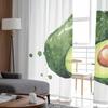 Fruit Avocado Watercolor Sheer Curtains For Living Room Kitchen Window Curtains Bedroom Tulle Voile Curtains