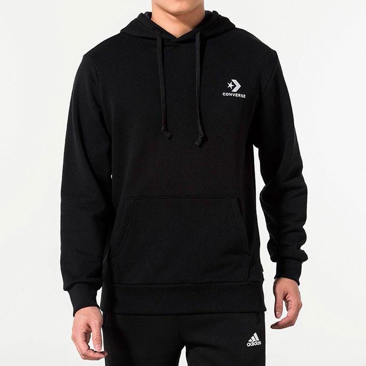 Converse Sweatshirts Men's Black Hooded Moderate Regular 10008926-A01