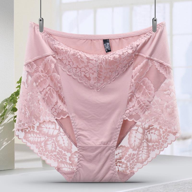 Fat Plus Size Sexy Slips aus Spitze, hohe Taille, dreieckige Unterwäsche für Frauen, schmal geschnittene Höschen