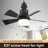 30W LED Stropní Světlo s Ventilátorem E26 Patice Bezdrátové Dálkové Ovládání Stmívání Tří Barev LED Žárovka Stropní Světlo s Ventilátorem pro Ložnici Obývací Pokoj