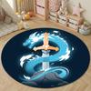 Cozy Round Floral Multicolor Carpet, Non-Slip Floor Mat for Nursery