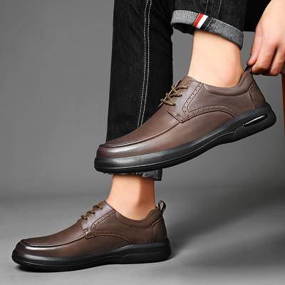 Hochwertige Herren Oxfords Schuhe Schnürschuhe Frühling Herbst Echtes Leder Herrenmode Business Casual Herrenschuh Atmungsaktive Klobige Schuhe