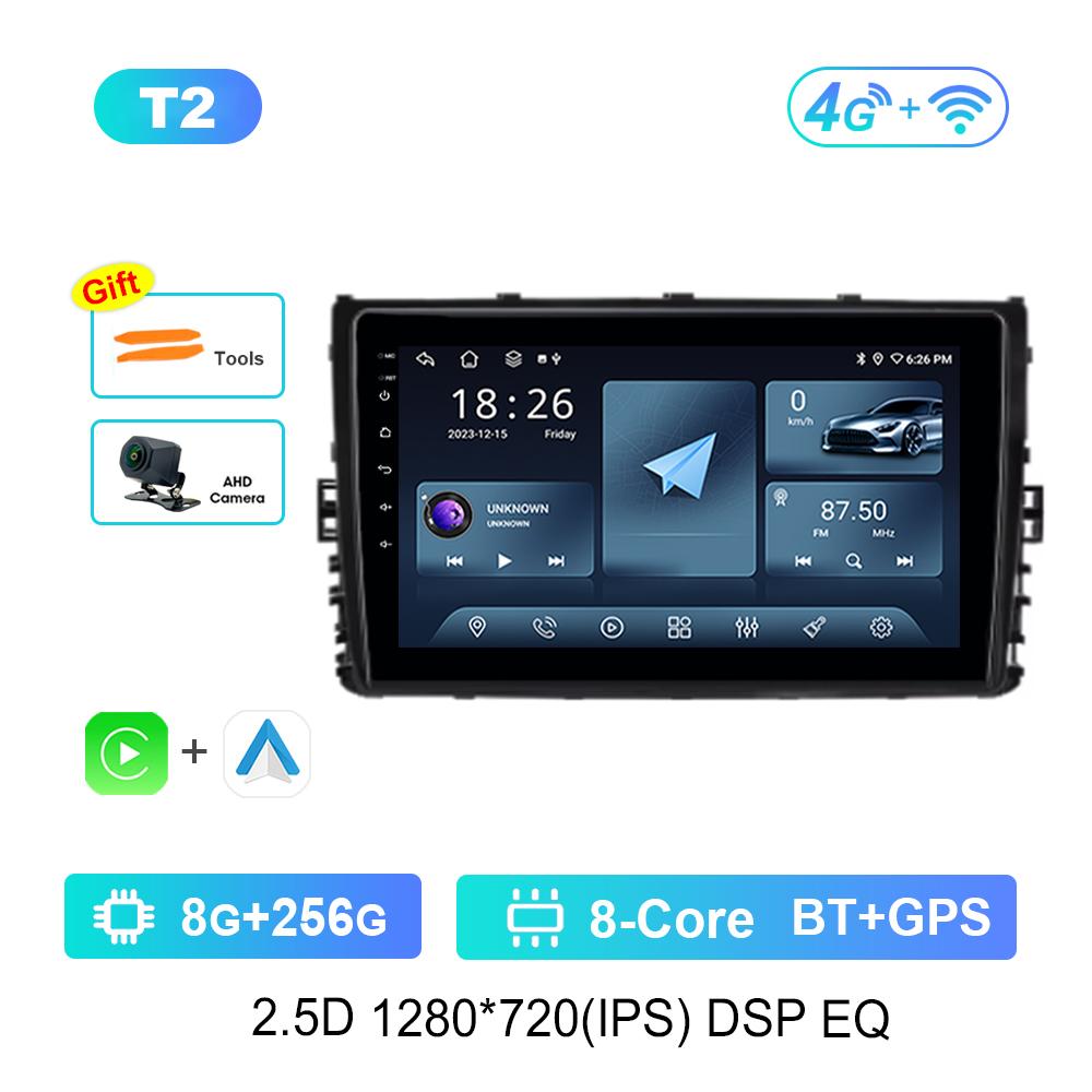 Android System Car Video Multimedia Player for VW MQB POLO VI Jetta MK7 T6 Bora 2018 - 2021 Navi GPS WiFi DSP Stereo 4G BT