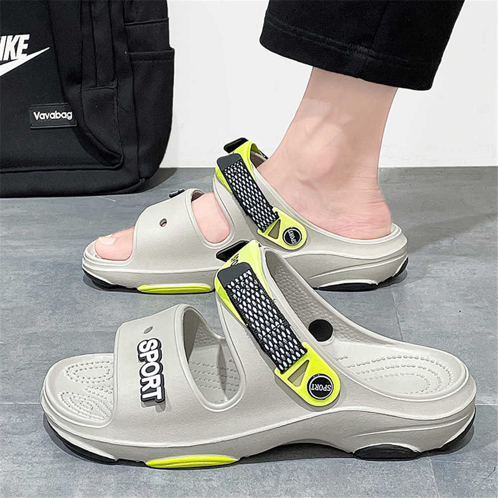 Fashion Beach Bath Slip On Breathable Sneakers For Men White Man Sandal Shoes Men's Slippers Funny Sport High End Trendy On Offer