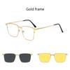 3 In 1 Blue Light Blocking Glasses Magnetic Clip-On Sunglass Lens Multi-use Polarized/ Night Vision Eyewear Strong Magnet