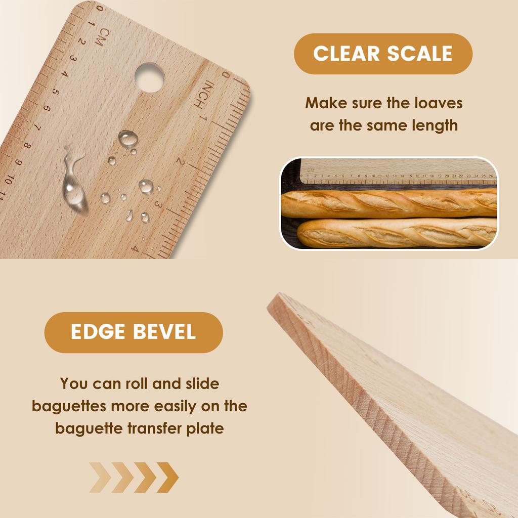 Bread Transfer Peel Beech Wood French Bread Flipping Board Hanging Bread Peel 15 Inch Bread Flipping Board Keep Dough Baking Too