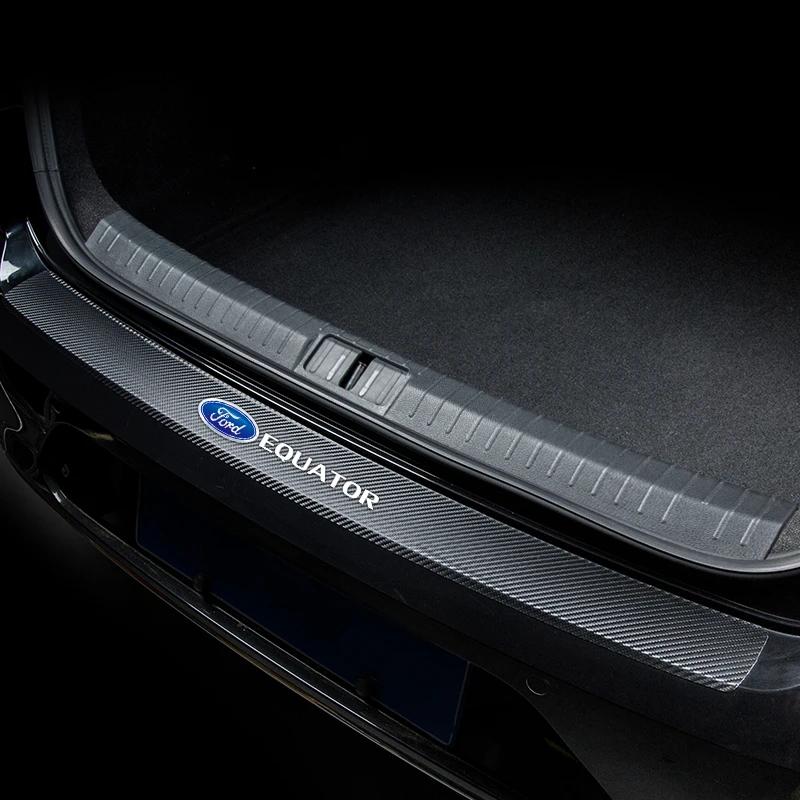 Car Sticker For Ford Car Door Sill Anti-scratch Stickers Carbon Microfiber Sticker For Ford Edge Explorer Transit Ranger Kuga MK