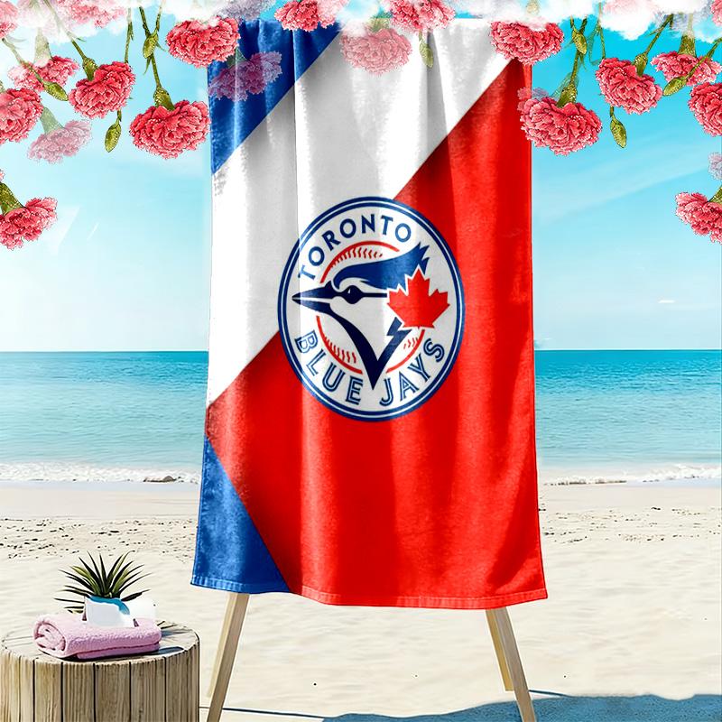 Asciugamano da Spiaggia Stampa Toronto Blue Jays, Asciugamano Grande Morbido Asciugatura Rapida per Spiaggia Campeggio Nuoto