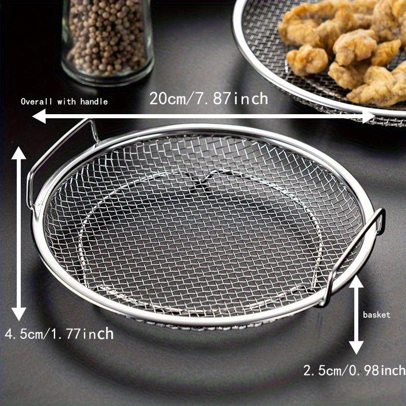 Stainless Steel Oil Filter Tray, Reusable Round Mesh Basket, Kitchen Filter, Outdoor Camping BBQ Accessories Christmas Gifts