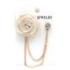 Unisex Rose Flower Tassel Brooch for Weddings.