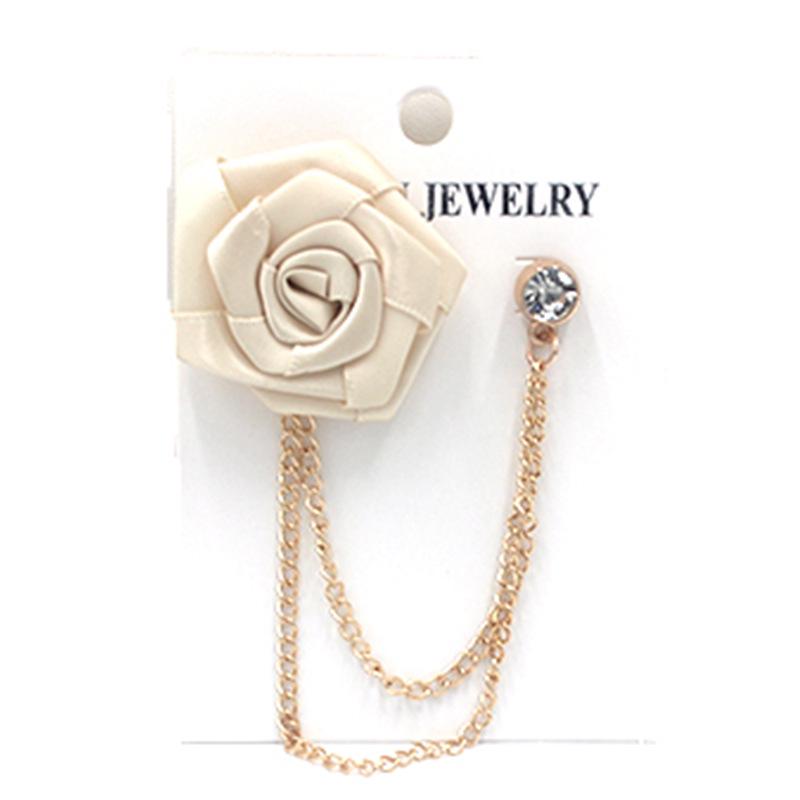 Unisex Rose Flower Tassel Brooch for Weddings.