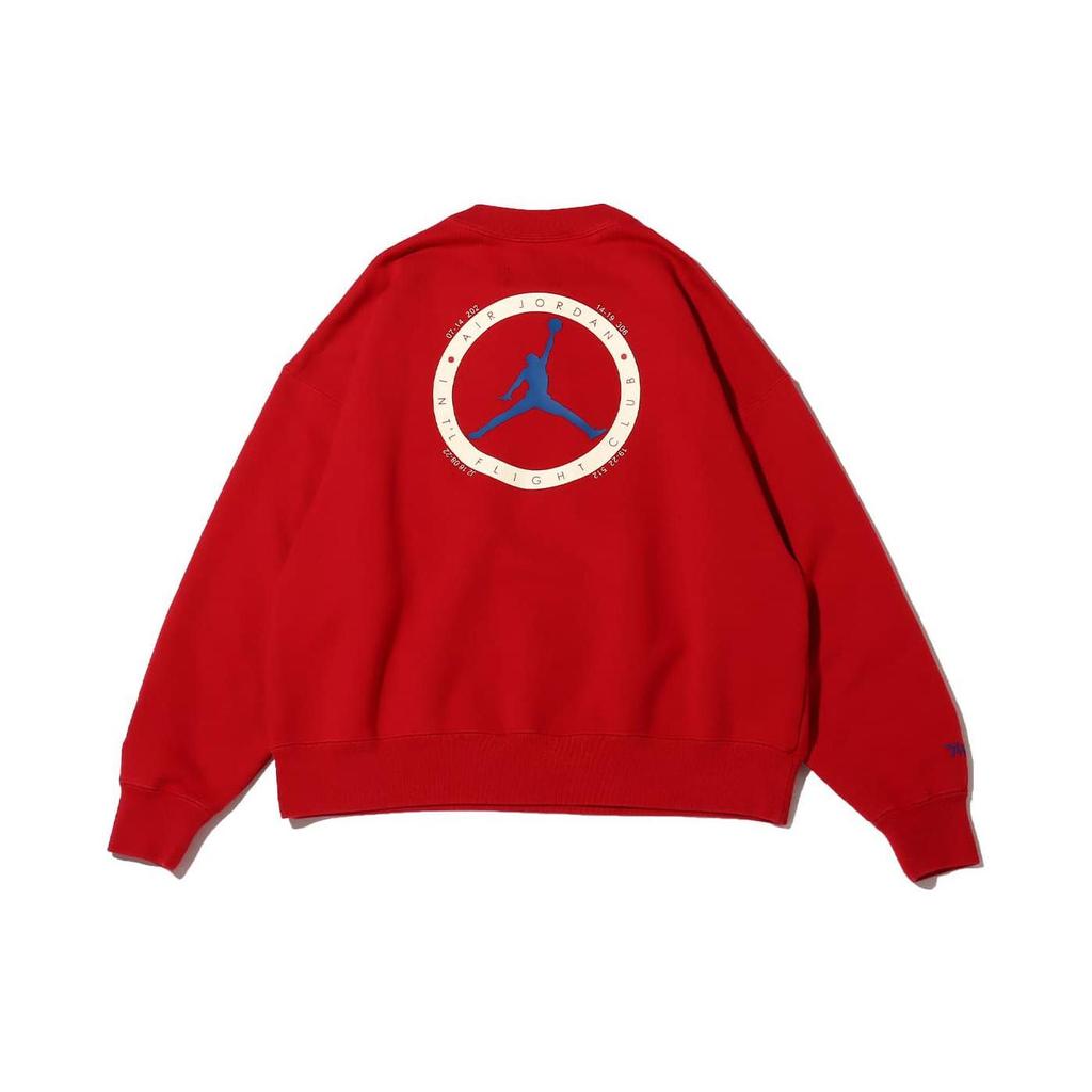 Jordan Logo Print Crewneck Sweatshirt Women sweatshirt Red DV6966-687