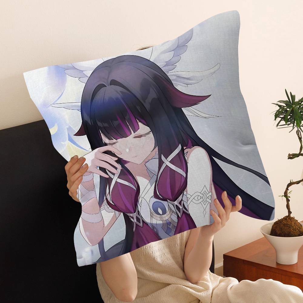 Genshin Impact Columbina Lucky Dragon Pillow Cover Sofa Cushion Cover Home Room Decoration Children Gift