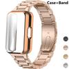 Case+Stainless Steel Strap For Samsung Galaxy Fit 3 Full Protective Screen Case For Samsung Galaxy Fit 3 Metal Band Accessories