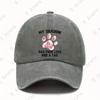 Dog Shadow Four Legs Tail Paw Print Baseball Cap Casual Adjustable Washed Denim Hat Adult