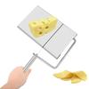 Stainless Steel Cheese Cutter - Durable Stainless Steel Cheese Cutter with 6 Replacement Wires | Multipurpose Butter Sausage Ham Cutter Board & Food S