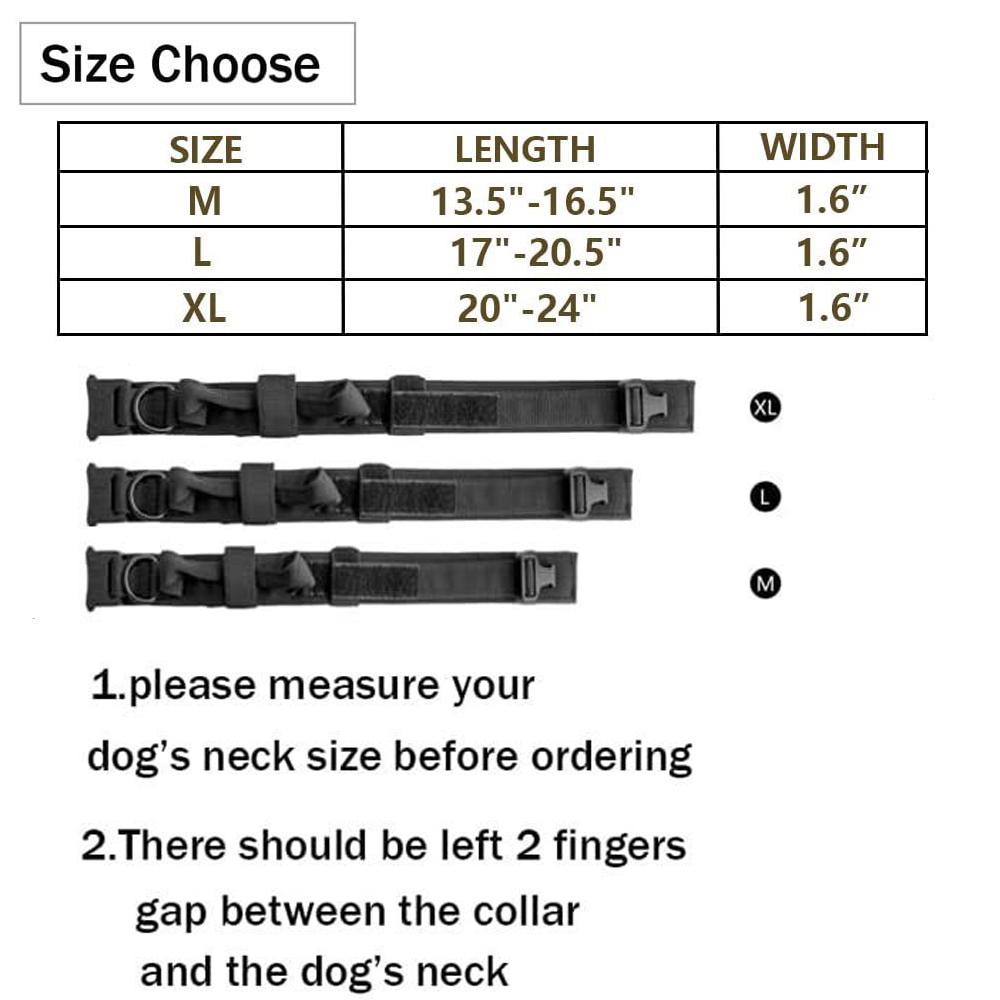 Neues Taktisches Hundehalsband & Leinen-Set mit Kontrollgriff und Metallschnalle (Schwarz)