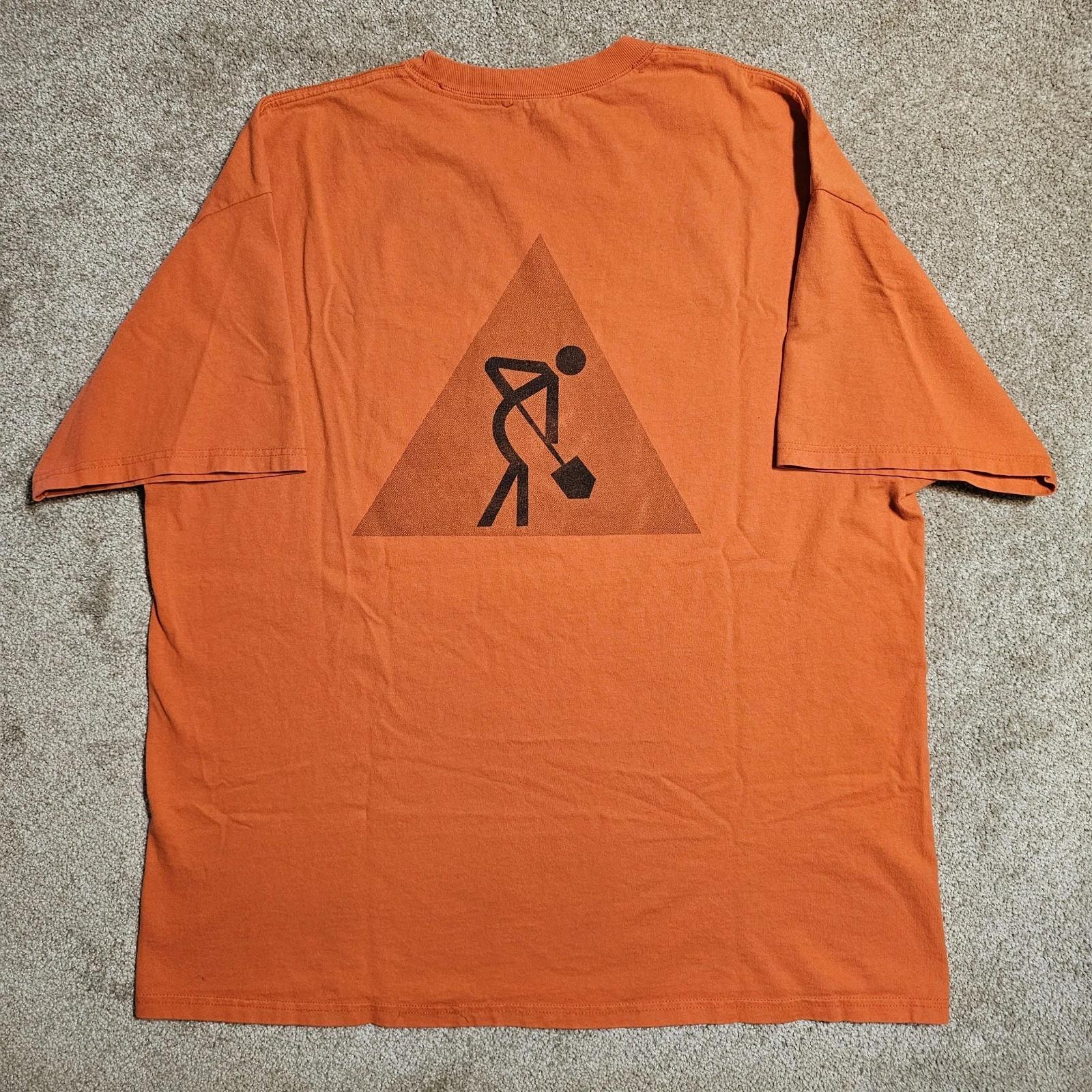 

Vintage Y2k Contractor Stick Figure T-shirt Mens XL Grunge Faded Ironic Workwear 2XL