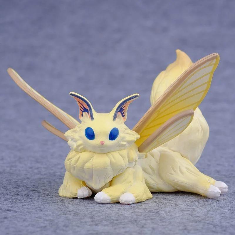 Kawaii Figure Butterfly Cat Silkworm Moth Cat Statuette Assembling Toys Ornament Cartoon Pvc Action Desktop Decoration