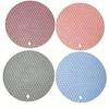Placemats, Non-Slip Pads, Pot Holders, Table Mats, Heat Insulation Coasters, Multi-Function Round Heatproof Silicone Mats
