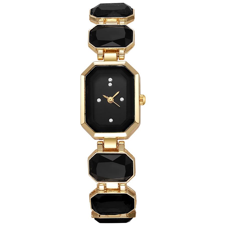 Small Sugar Cube Watch Big Gem Color Emerald Niche High-End Light Luxury Fashion Bracelet Watch Ladies