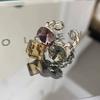 Geometric Silver Zirconia Open Ring For Women Fashion Jewelry