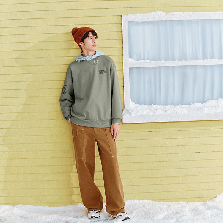 Skechers Retro Sports Loose Fit Crewneck Sweatshirt Unisex Sweatshirt Laurel-Oak Gray L324U096-04AU