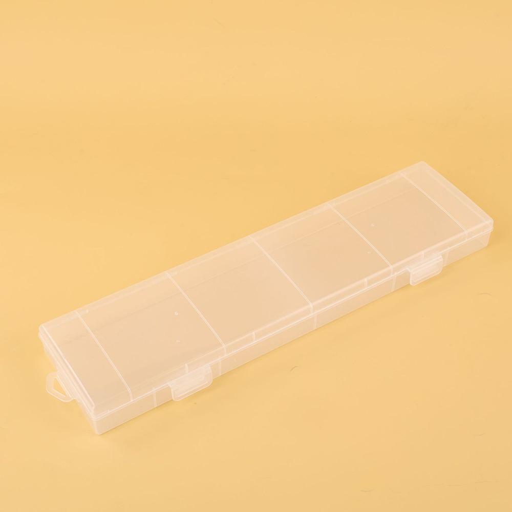 

Transparent Storage Box Plastic Pen Box New Brushes Painting Organizer Drawing 33.5x9x3.2cm