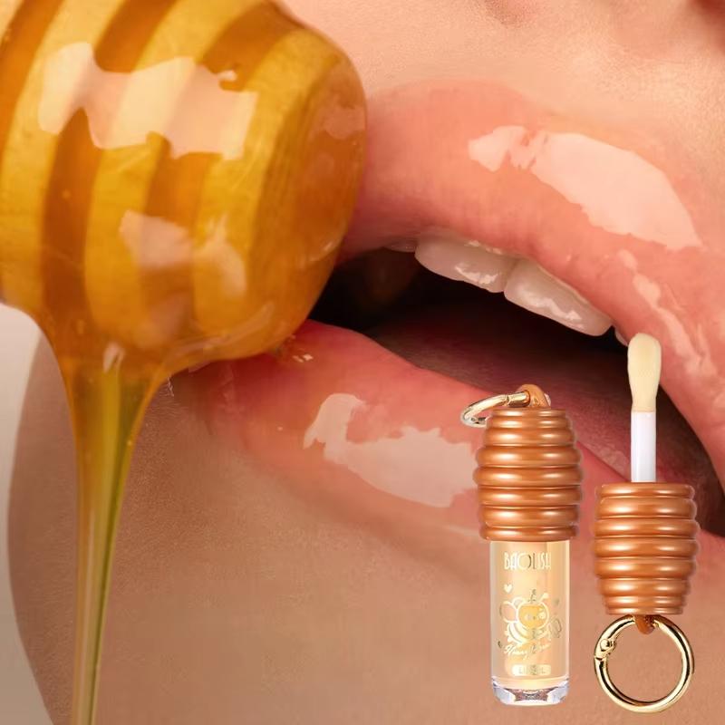Honey Flavored Lip Gloss for Plump Lips Coloring Collagen Lip Gloss Moisturizing Lip Care Extreme Volume