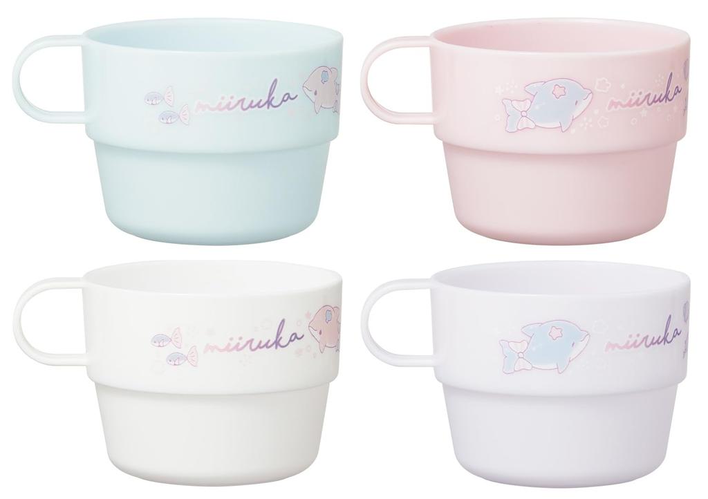 Skater Stacking Cups with Water Set of Made In Miiruka Case, Bottle, 4, Japan, Design, Girl's, KS32S-A