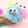 Luminous Plush Ball, Plush Squeezing and Decompression Toy, Children's Creative Big Eye Dense Hair Elastic Toy Random Eye Styles