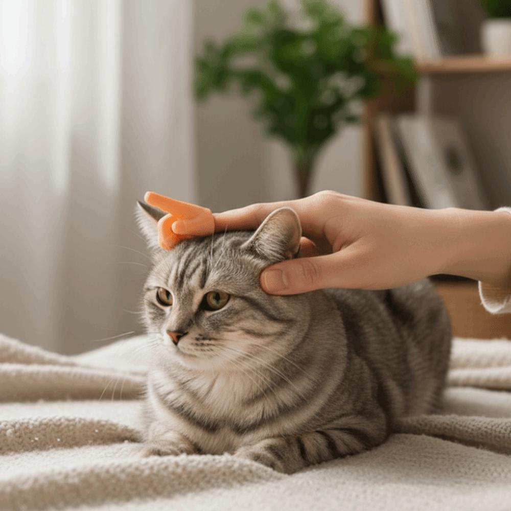 3pcs/set Creative Bite Resistant Pet Finger Puppet Soft Mini Cat Finger Sleeve Funny Cat Teasing Toy Interaction